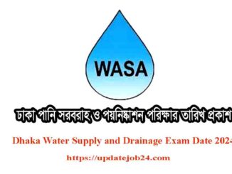 Dhaka WASA Exam Date 2024