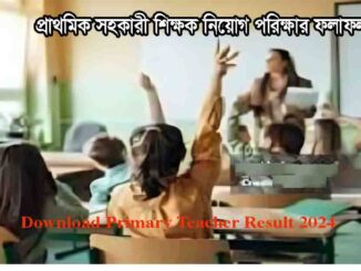 Primary Teacher Result 2024